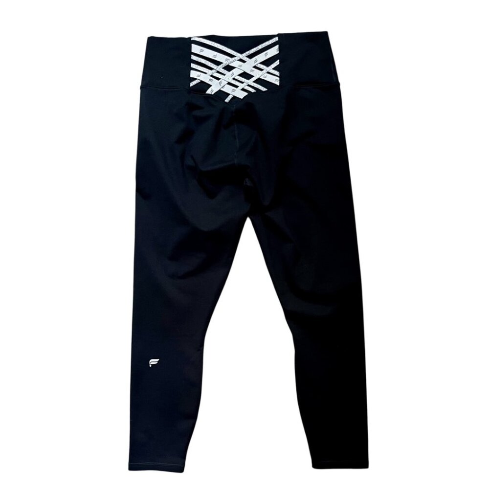 Fabletics Corset Back Boost Powerhold 7/8 Black Leggings Size L